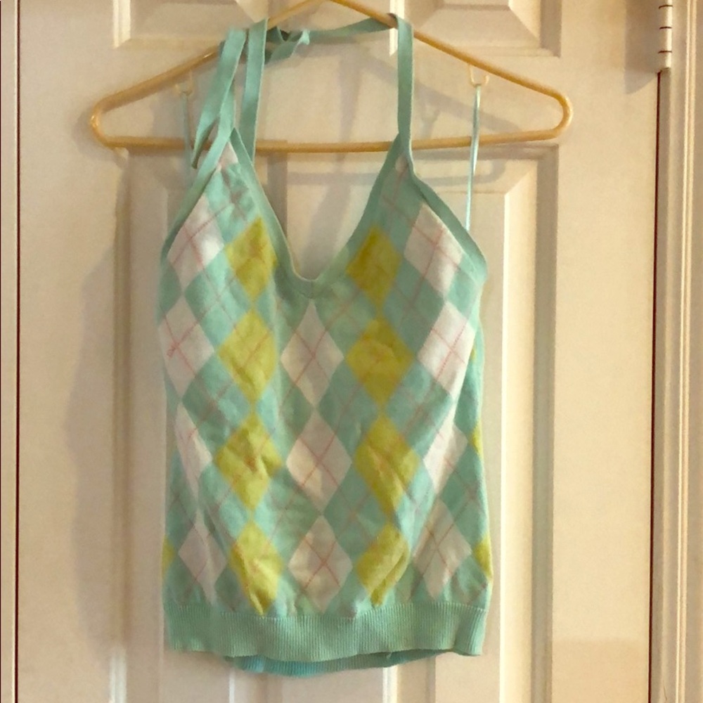 Michael Kors argyle halter top